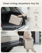 Multipurpose Foldable Hanging Trash Can & Wall-Mounted Garbage Bin for Kitchen, Car, Office & Home Utility Care