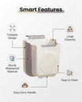 Multipurpose Foldable Hanging Trash Can & Wall-Mounted Garbage Bin for Kitchen, Car, Office & Home Utility Care