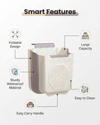 Multipurpose Foldable Hanging Trash Can & Wall-Mounted Garbage Bin for Kitchen, Car, Office & Home Utility Care