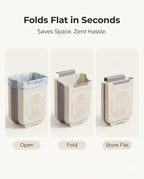 Multipurpose Foldable Hanging Trash Can & Wall-Mounted Garbage Bin for Kitchen, Car, Office & Home Utility Care