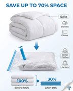 Vacuum Storage Bags with Hand Pump (Pack of 5) – Space Saver Seal Bags for Clothes, Blankets & Bedding