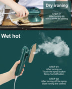 Portable Mini Micro Steam Iron for Clothes - Wet & Dry Travel Garment Steamer