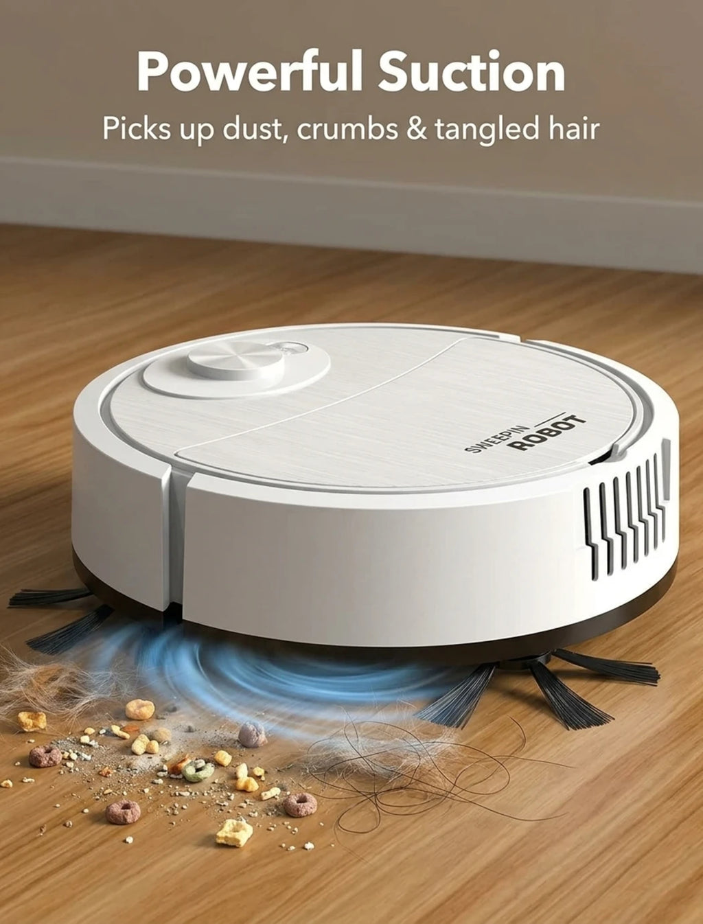 3-in-1 Smart Robot Vacuum Cleaner – Automatic Sweeping, Mopping & Powerful Suction Cleaner for Hard Floors & Low-Pile Carpets