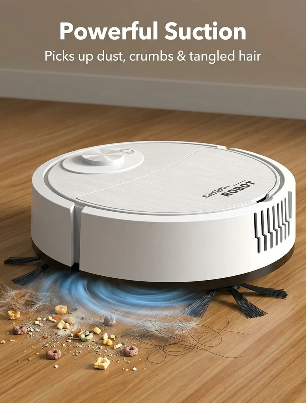 3-in-1 Smart Robot Vacuum Cleaner – Automatic Sweeping, Mopping & Powerful Suction Cleaner for Hard Floors & Low-Pile Carpets