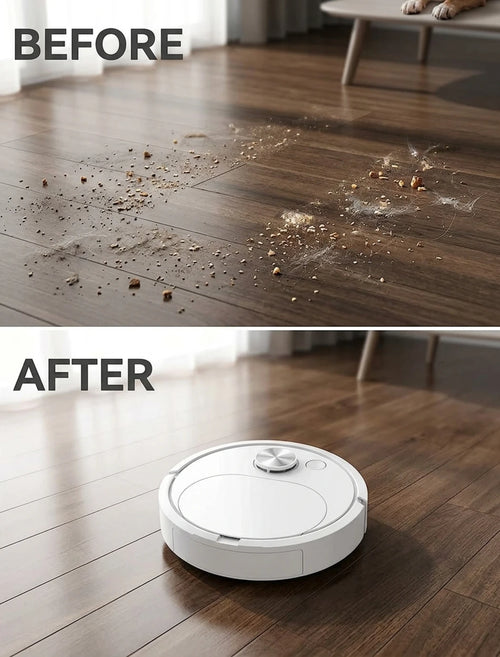 3-in-1 Smart Robot Vacuum Cleaner – Automatic Sweeping, Mopping & Powerful Suction Cleaner for Hard Floors & Low-Pile Carpets