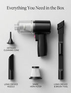 3-in-1 Handheld Cordless Car Vacuum Cleaner, High-Power Auto Vacuum, Air Duster & Hand Vacuum for Home and Car