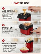 Mini Electric Hot Air Popcorn Maker Machine – Oil-Free Automatic Popcorn Popper for Home & Movie Nights