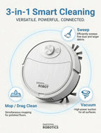 3-in-1 Smart Robot Vacuum Cleaner – Automatic Sweeping, Mopping & Powerful Suction Cleaner for Hard Floors & Low-Pile Carpets