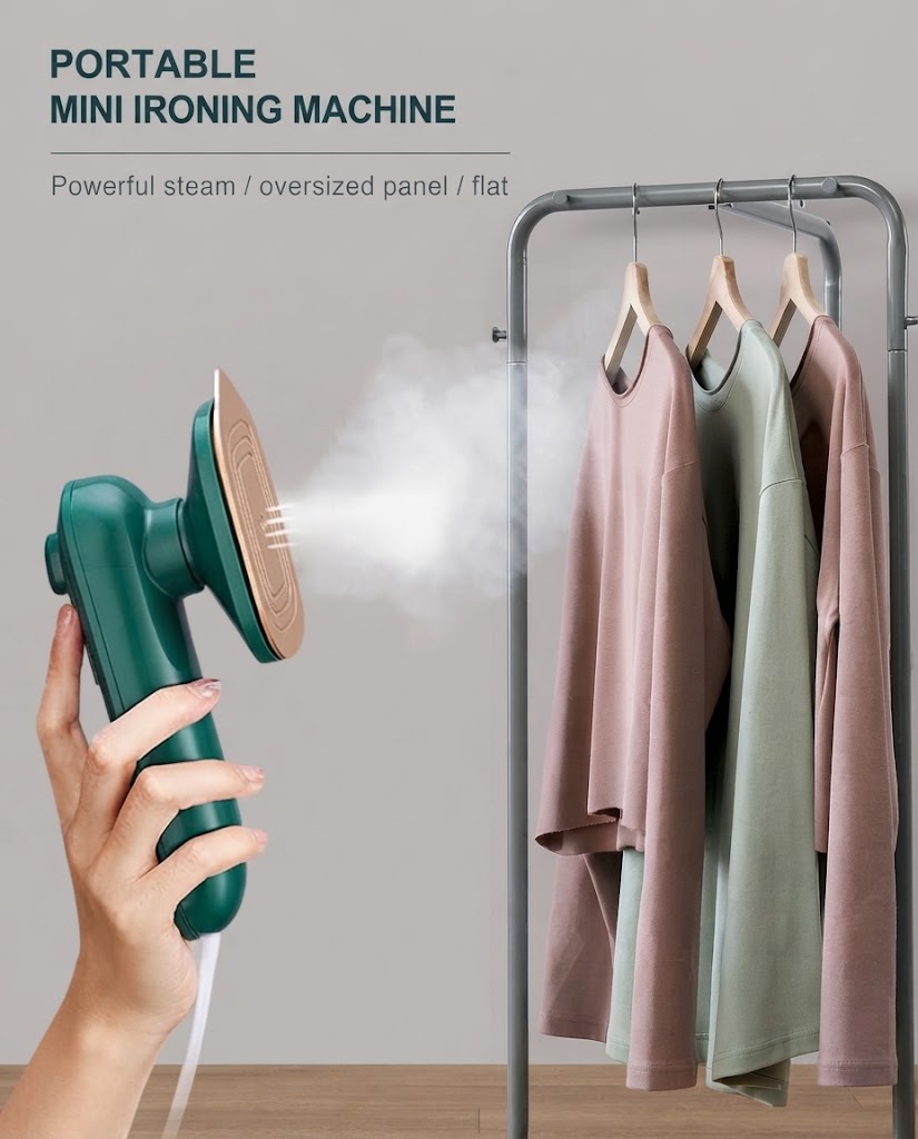 Portable Mini Micro Steam Iron for Clothes - Wet & Dry Travel Garment Steamer