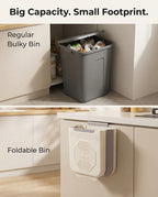 Multipurpose Foldable Hanging Trash Can & Wall-Mounted Garbage Bin for Kitchen, Car, Office & Home Utility Care